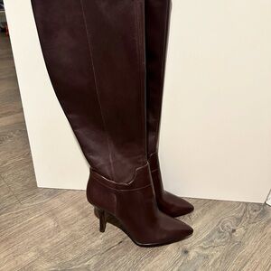 Nine West heeled knee high boots - brown never worn